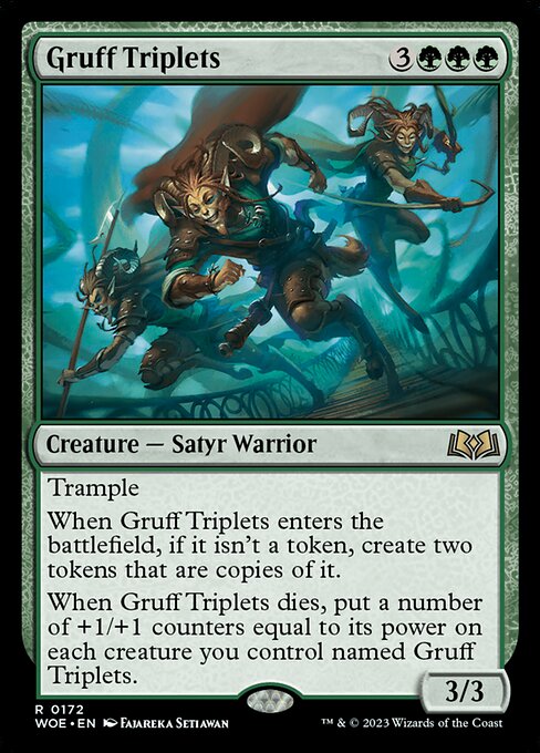 Gruff Triplets - Wilds of Eldraine (#172) - Illustrated by Fajareka Setiawan - Magic: The Gathering Card