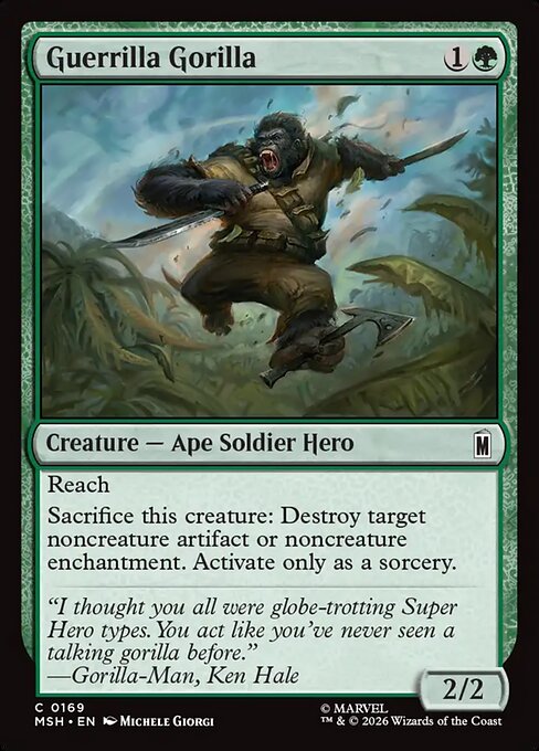 Guerrilla Gorilla - Marvel Super Heroes Magic card