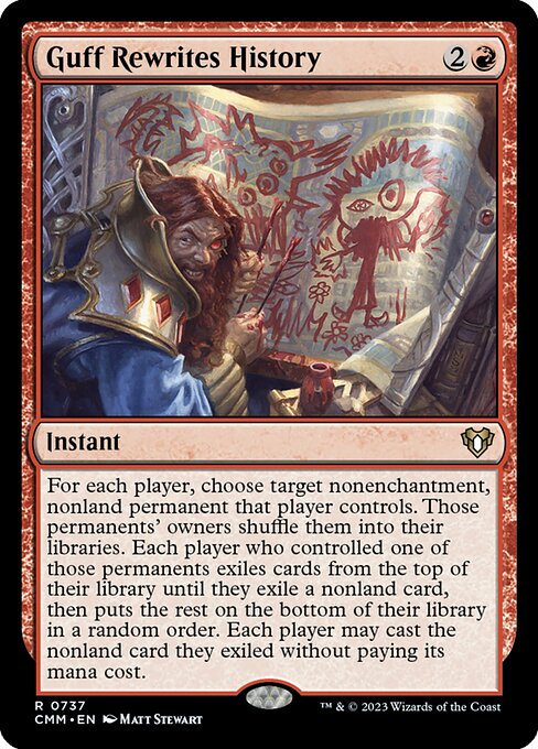 Guff Rewrites History - Commander Masters Magic card