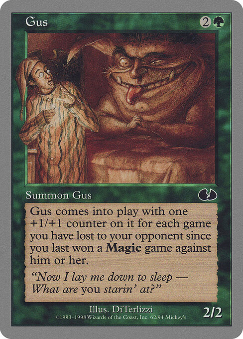 Gus - Unglued (#62) - Illustrated by DiTerlizzi - Magic: The Gathering Card