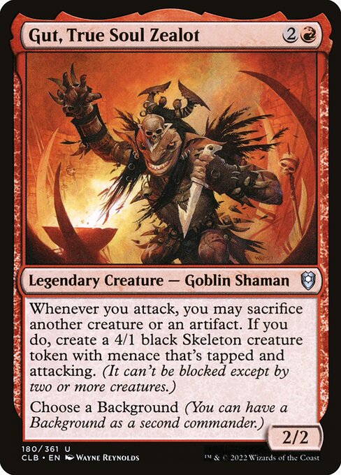 Gut, True Soul Zealot - Commander Legends: Battle for Baldur's Gate Magic card