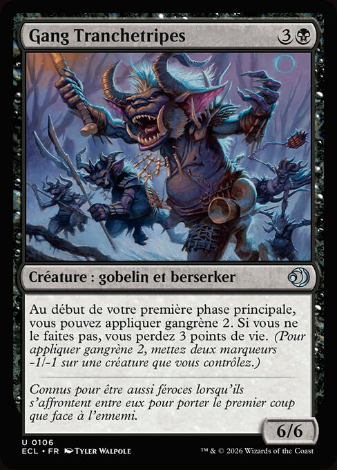 Gang Tranchetripes (Gutsplitter Gang) - Lorwyn Eclipsed (#106) - Illustrated by Tyler Walpole - Magic: The Gathering Card