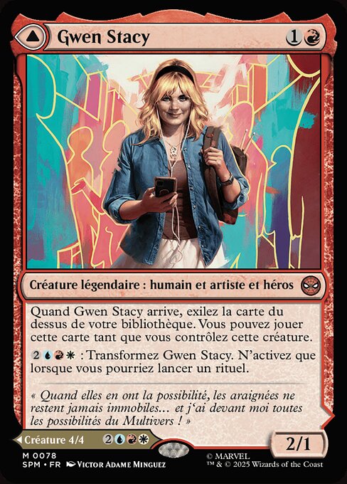 Gwen Stacy // Ghost-Spider - Marvel's Spider-Man (#78) - Illustrated by Victor Adame Minguez - Magic: The Gathering Card
