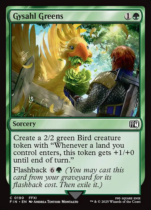 Gysahl-Gemüse (Gysahl Greens) - Final Fantasy (#190) - Illustrated by Andrea Tentori Montalto - Magic: The Gathering Card