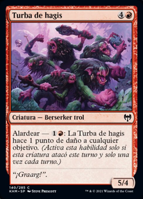 Turba de hagis (Hagi Mob) - Kaldheim (#140) - Illustrated by Steve Prescott - Magic: The Gathering Card