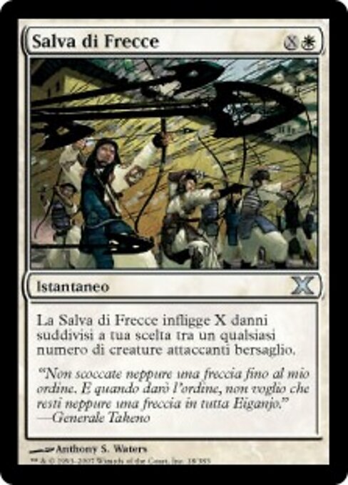 矢ぶすま (Hail of Arrows) - Tenth Edition (#18) - Illustrated by Anthony S. Waters - Magic: The Gathering Card