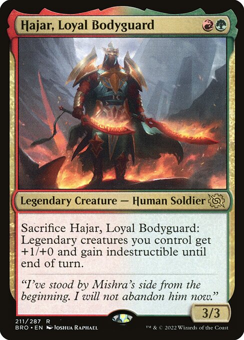 Hajar, Loyal Bodyguard - The Brothers' War Magic card