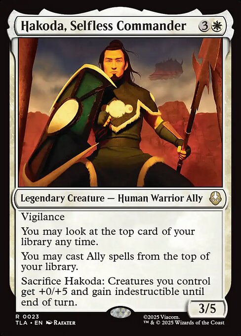 Hakoda, Selfless Commander - Avatar: The Last Airbender Magic card