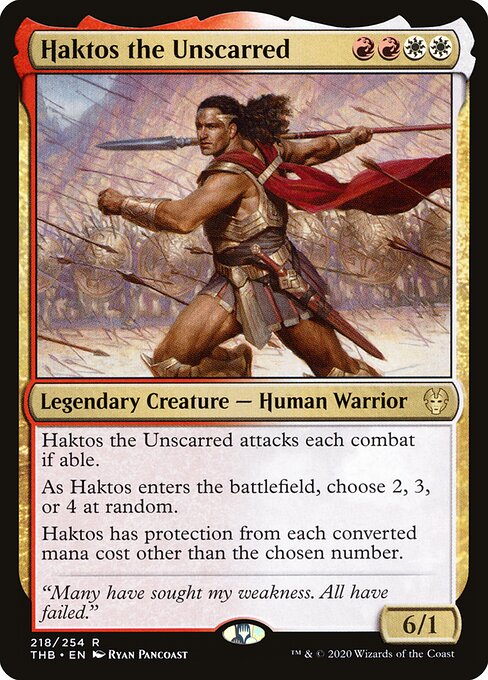 Haktos the Unscarred - Theros Beyond Death Magic card