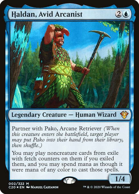 Haldan, Avid Arcanist - Commander 2020 Magic card