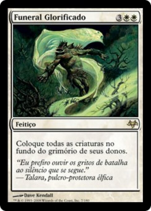 Enterrement sacré (Hallowed Burial) - Eventide (#7) - Illustrated by Dave Kendall - Magic: The Gathering Card