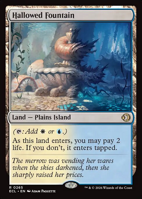 Hallowed Fountain - Lorwyn Eclipsed (#265) - Illustrated by Adam Paquette - Magic: The Gathering Card