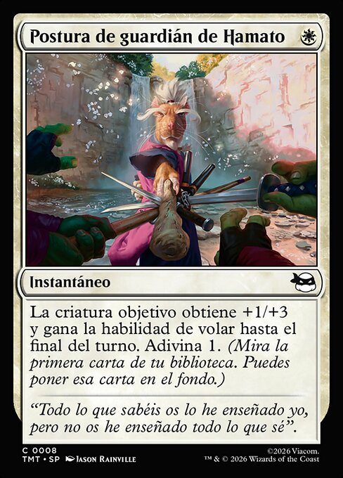 Posture du gardien hamato (Hamato Guardian Stance) - Teenage Mutant Ninja Turtles (#8) - Illustrated by Jason Rainville - Magic: The Gathering Card