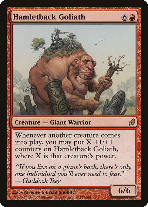 Häuserschleppender Goliath (Hamletback Goliath) - Lorwyn (#173) - Illustrated by Paolo Parente & Brian Snõddy - Magic: The Gathering Card