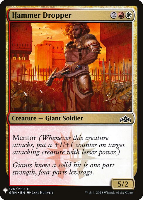 Hammer Dropper - The List (#GRN-176) - Illustrated by Lake Hurwitz - Magic: The Gathering Card