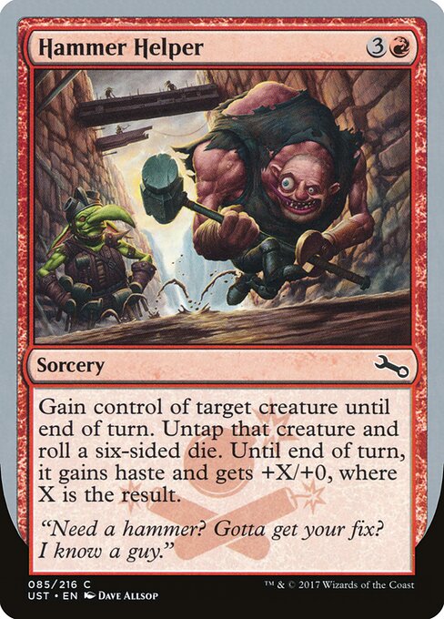 Hammer Helper - Unstable (#85) - Illustrated by Dave Allsop - Magic: The Gathering Card