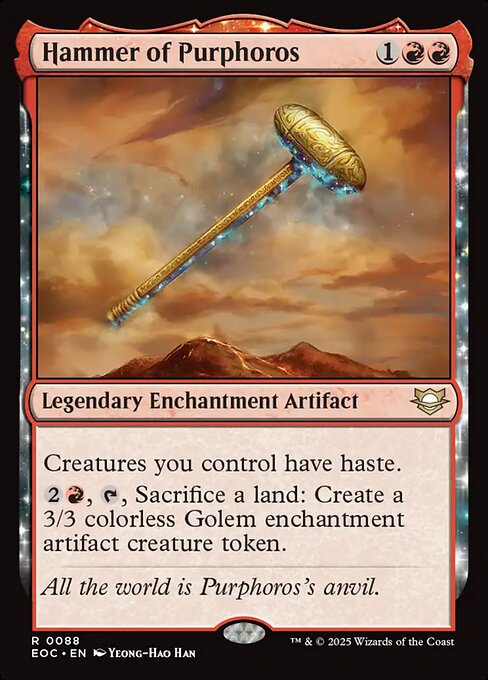 Hammer of Purphoros - Edge of Eternities Commander Magic card