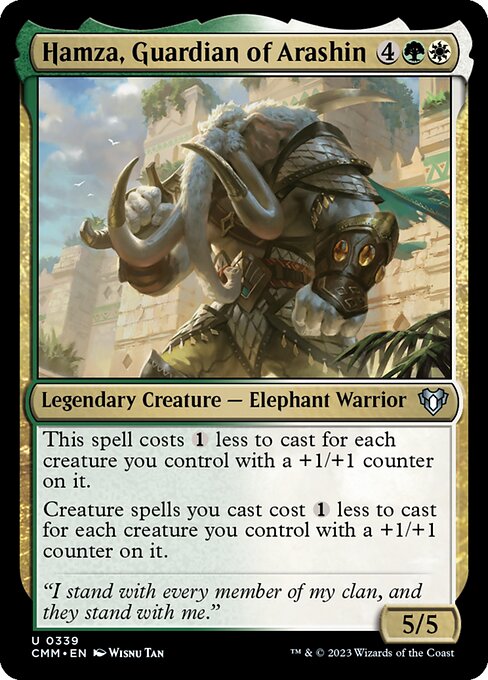 Hamza, Guardian of Arashin - Commander Masters (#339) - Illustrated by Wisnu Tan - Magic: The Gathering Card