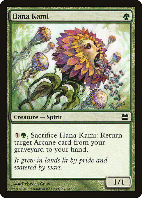 Kami de la hana (Hana Kami) - Champions of Kamigawa (#211) - Illustrated by Rebecca Guay - Magic: The Gathering Card