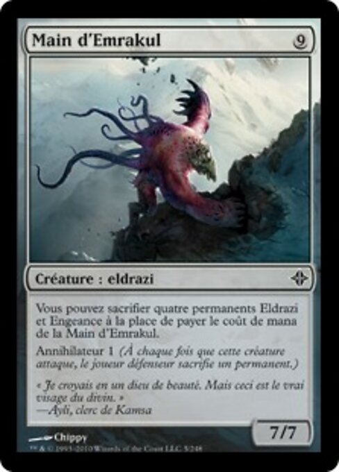 Emrakuls Hand (Hand of Emrakul) - Rise of the Eldrazi (#5) - Illustrated by Chippy - Magic: The Gathering Card