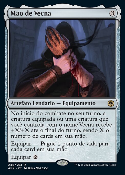 Mano de Vecna (Hand of Vecna) - Adventures in the Forgotten Realms (#246) - Illustrated by Irina Nordsol - Magic: The Gathering Card