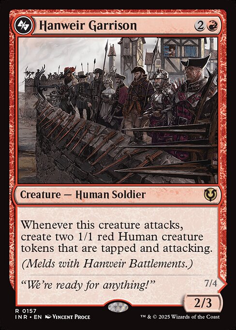 Hanweir Garrison - Innistrad Remastered (#157) - Illustrated by Vincent Proce - Magic: The Gathering Card