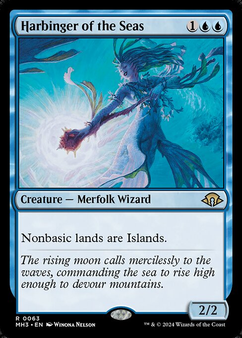 Heraldo de los mares (Harbinger of the Seas) - Modern Horizons 3 (#63) - Illustrated by Winona Nelson - Magic: The Gathering Card