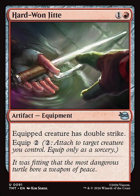 Hard-Won Jitte - Teenage Mutant Ninja Turtles Magic card