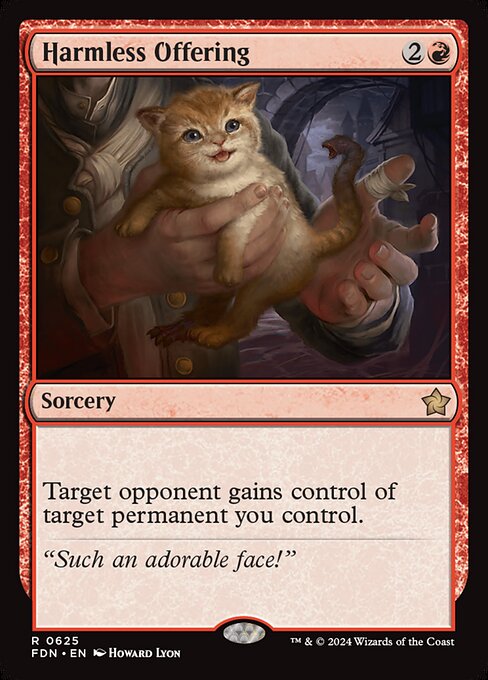 Harmless Offering - Foundations (#625) - Illustrated by Howard Lyon - Magic: The Gathering Card