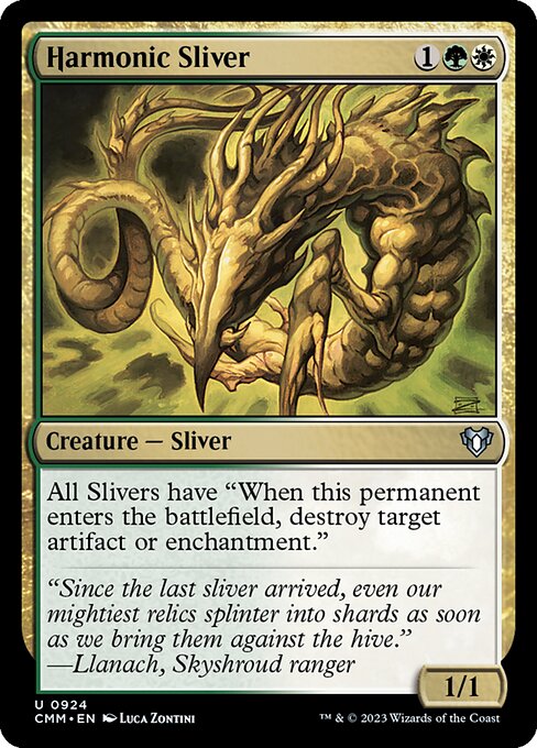 泛音裂片妖 (Harmonic Sliver) - Time Spiral (#240) - Illustrated by Luca Zontini - Magic: The Gathering Card