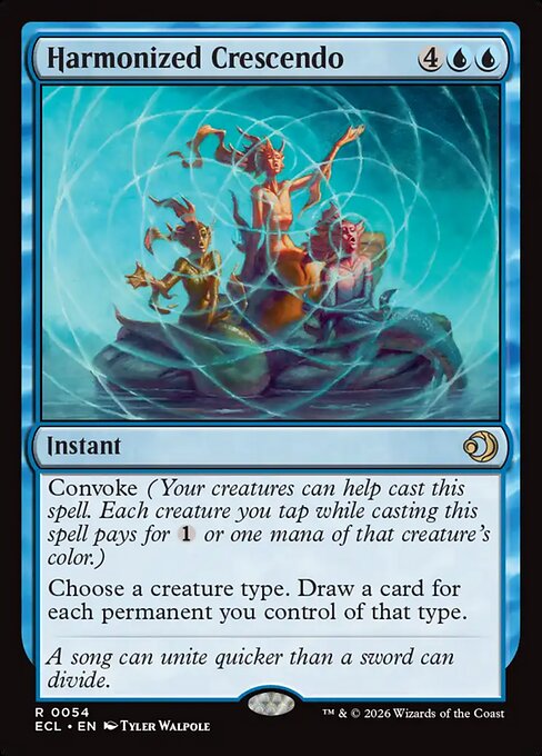 Crescendo armonioso (Harmonized Crescendo) - Lorwyn Eclipsed (#54) - Illustrated by Tyler Walpole - Magic: The Gathering Card