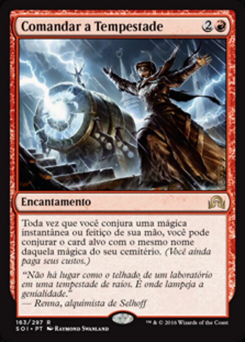 Imbrigliare la Tempesta (Harness the Storm) - Shadows over Innistrad (#163) - Illustrated by Raymond Swanland - Magic: The Gathering Card
