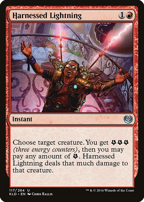 통제된 번개 (Harnessed Lightning) - Kaladesh (#117) - Illustrated by Chris Rallis - Magic: The Gathering Card