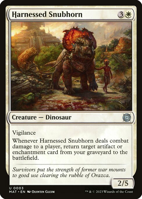 Harnessed Snubhorn - March of the Machine: The Aftermath Magic card