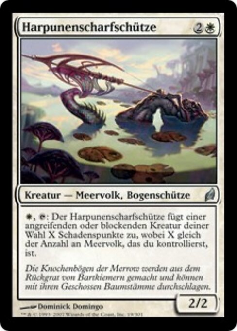 Harpunenscharfschütze (Harpoon Sniper) - Lorwyn (#19) - Illustrated by Dominick Domingo - Magic: The Gathering Card