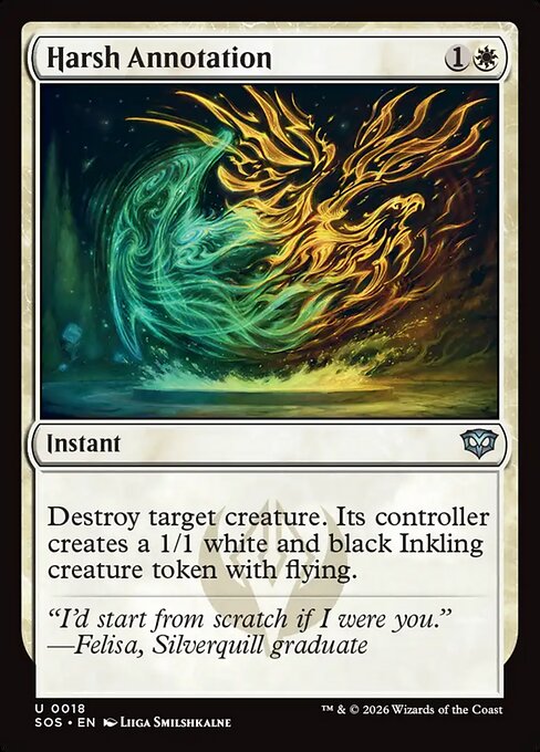 Harsh Annotation - Secrets of Strixhaven Magic card