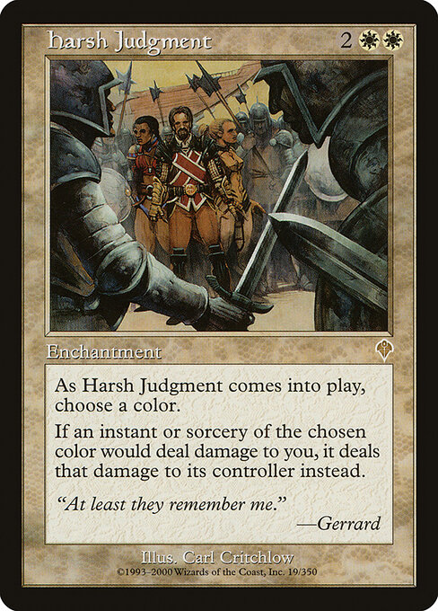 Harsh Judgment - Invasion Magic card