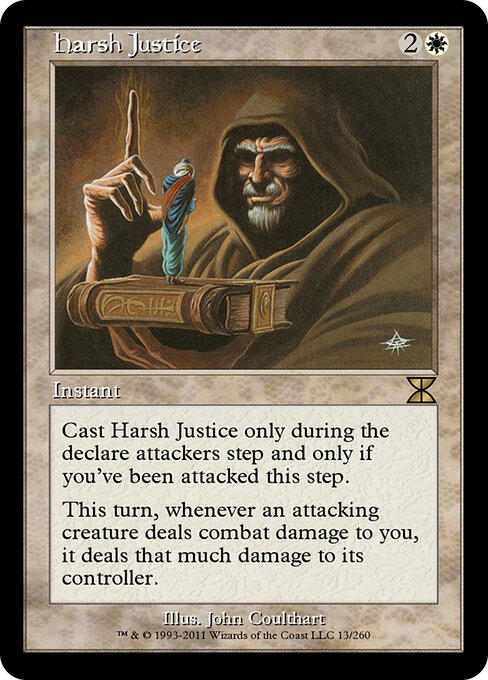 Harsh Justice - Masters Edition IV (#13) - Illustrated by John Coulthart - Magic: The Gathering Card