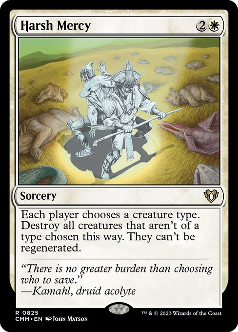Harsh Mercy - Commander Masters Magic card