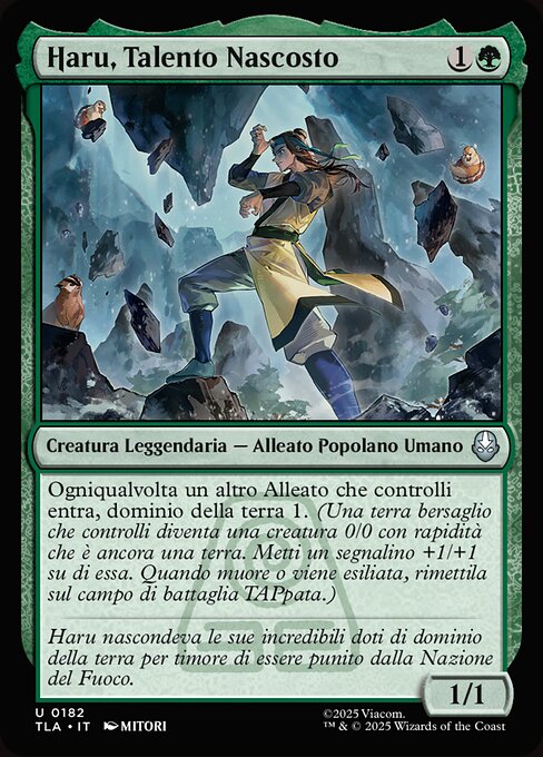 Haru, Talento Nascosto (Haru, Hidden Talent) - Avatar: The Last Airbender (#182) - Illustrated by Mitori - Magic: The Gathering Card
