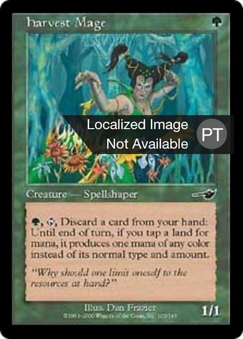 Maga del Raccolto (Harvest Mage) - Nemesis (#105) - Illustrated by Dan Frazier - Magic: The Gathering Card