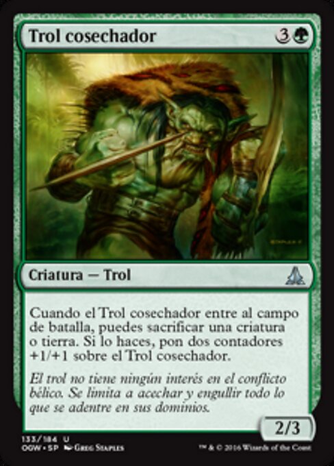 索命巨魔 (Harvester Troll) - Oath of the Gatewatch (#133) - Illustrated by Greg Staples - Magic: The Gathering Card
