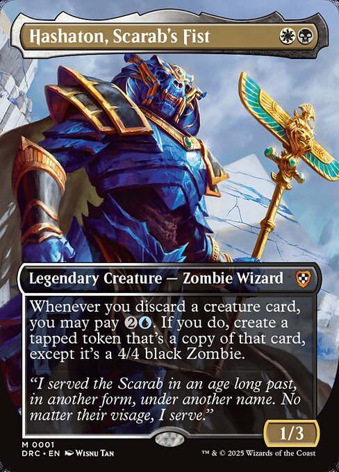 Hashaton, Scarab's Fist - Aetherdrift Commander Magic card