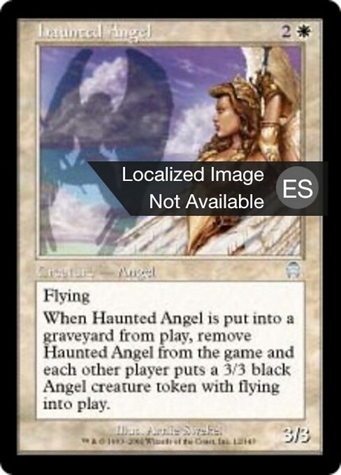 Angel atormentado (Haunted Angel) - Apocalypse (#12) - Illustrated by Arnie Swekel - Magic: The Gathering Card
