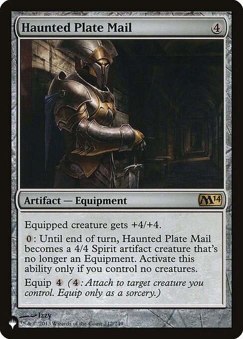 빙의된 판금 갑옷 (Haunted Plate Mail) - Magic 2015 (#218) - Illustrated by Izzy - Magic: The Gathering Card