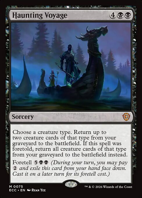 Gespenstische Reise (Haunting Voyage) - Lorwyn Eclipsed Commander (#75) - Illustrated by Ryan Yee - Magic: The Gathering Card