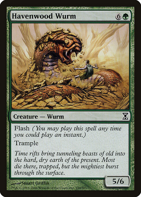 Havenwood Wurm - Time Spiral Magic card