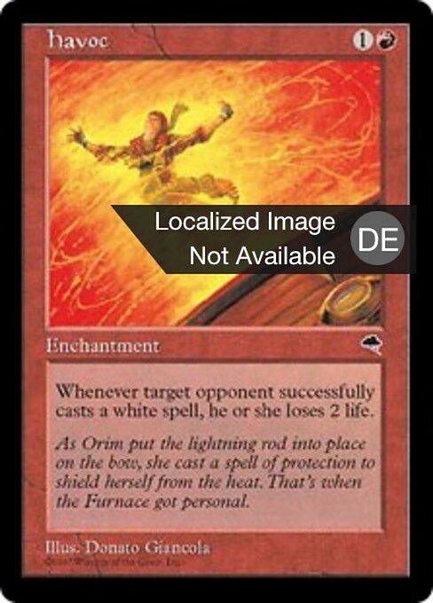 Unordnung (Havoc) - Tempest (#181) - Illustrated by Donato Giancola - Magic: The Gathering Card