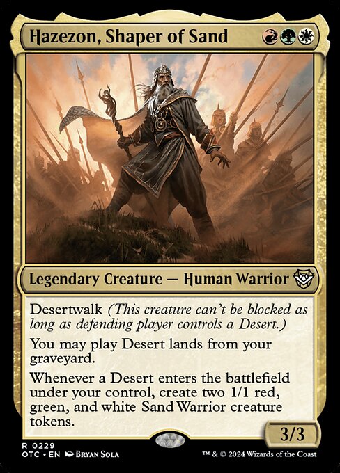 Hazezon, Shaper of Sand - Outlaws of Thunder Junction Commander Magic card