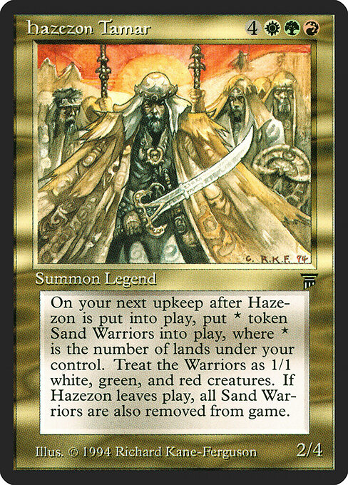 Hazezon Tamar - Legends (#230) - Illustrated by Richard Kane Ferguson - Magic: The Gathering Card